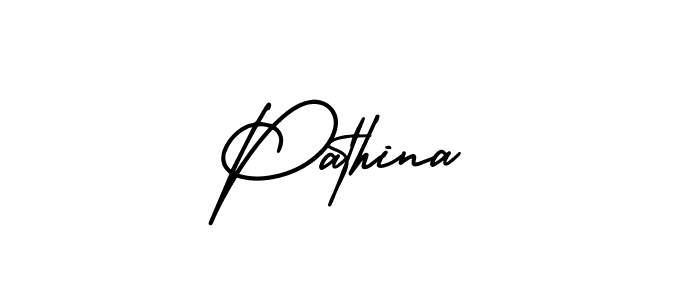 Use a signature maker to create a handwritten signature online. With this signature software, you can design (AmerikaSignatureDemo-Regular) your own signature for name Pathina. Pathina signature style 3 images and pictures png