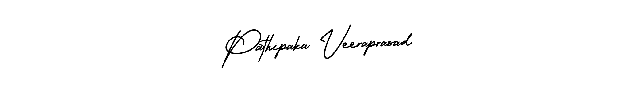AmerikaSignatureDemo-Regular is a professional signature style that is perfect for those who want to add a touch of class to their signature. It is also a great choice for those who want to make their signature more unique. Get Pathipaka Veeraprasad name to fancy signature for free. Pathipaka Veeraprasad signature style 3 images and pictures png