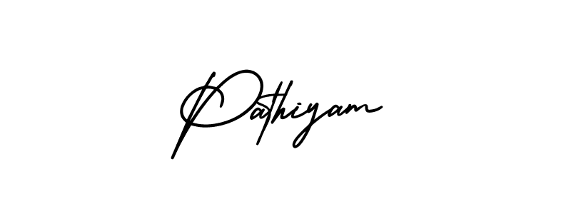 Also we have Pathiyam name is the best signature style. Create professional handwritten signature collection using AmerikaSignatureDemo-Regular autograph style. Pathiyam signature style 3 images and pictures png