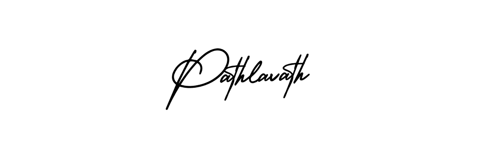 Design your own signature with our free online signature maker. With this signature software, you can create a handwritten (AmerikaSignatureDemo-Regular) signature for name Pathlavath. Pathlavath signature style 3 images and pictures png