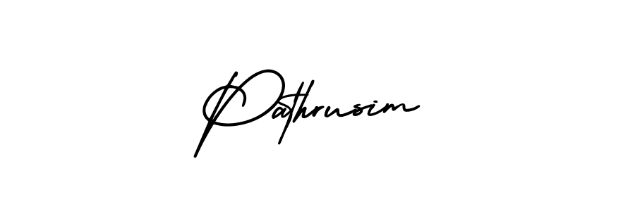 Use a signature maker to create a handwritten signature online. With this signature software, you can design (AmerikaSignatureDemo-Regular) your own signature for name Pathrusim. Pathrusim signature style 3 images and pictures png