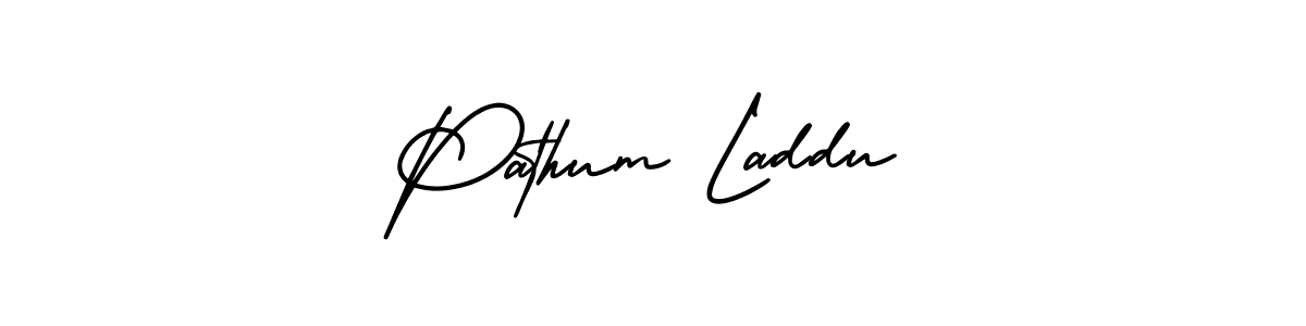 Design your own signature with our free online signature maker. With this signature software, you can create a handwritten (AmerikaSignatureDemo-Regular) signature for name Pathum Laddu. Pathum Laddu signature style 3 images and pictures png