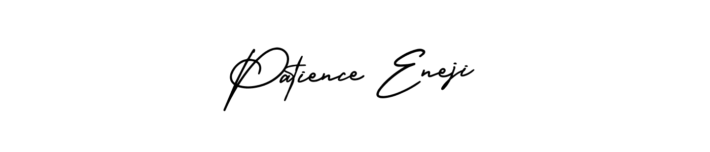 How to make Patience Eneji name signature. Use AmerikaSignatureDemo-Regular style for creating short signs online. This is the latest handwritten sign. Patience Eneji signature style 3 images and pictures png