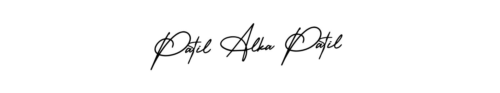 Similarly AmerikaSignatureDemo-Regular is the best handwritten signature design. Signature creator online .You can use it as an online autograph creator for name Patil Alka Patil. Patil Alka Patil signature style 3 images and pictures png
