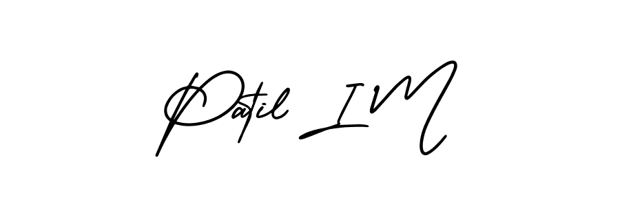 if you are searching for the best signature style for your name Patil I M. so please give up your signature search. here we have designed multiple signature styles  using AmerikaSignatureDemo-Regular. Patil I M signature style 3 images and pictures png