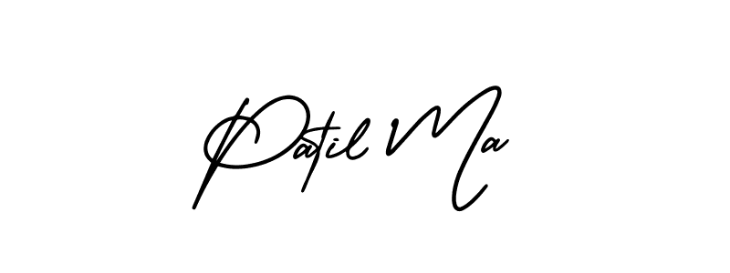 Design your own signature with our free online signature maker. With this signature software, you can create a handwritten (AmerikaSignatureDemo-Regular) signature for name Patil Ma. Patil Ma signature style 3 images and pictures png