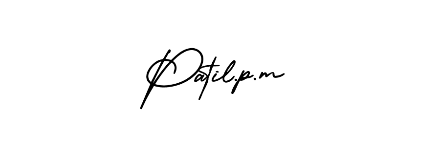 Make a beautiful signature design for name Patil.p.m. Use this online signature maker to create a handwritten signature for free. Patil.p.m signature style 3 images and pictures png