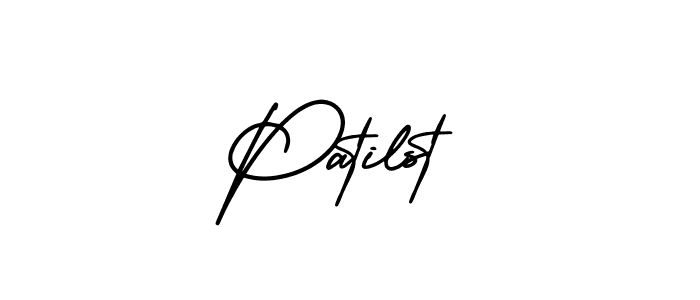How to make Patilst name signature. Use AmerikaSignatureDemo-Regular style for creating short signs online. This is the latest handwritten sign. Patilst signature style 3 images and pictures png