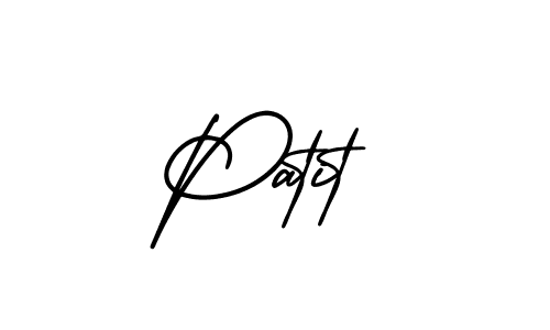 The best way (AmerikaSignatureDemo-Regular) to make a short signature is to pick only two or three words in your name. The name Patit include a total of six letters. For converting this name. Patit signature style 3 images and pictures png