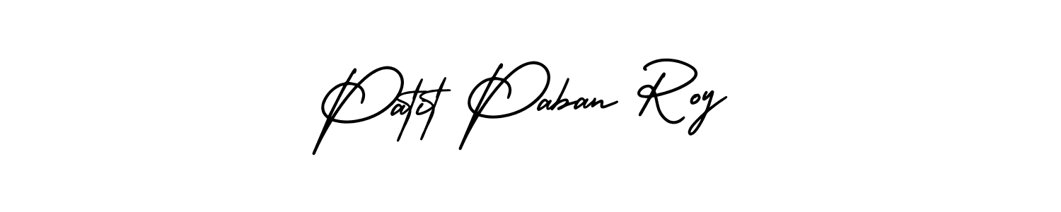 Use a signature maker to create a handwritten signature online. With this signature software, you can design (AmerikaSignatureDemo-Regular) your own signature for name Patit Paban Roy. Patit Paban Roy signature style 3 images and pictures png