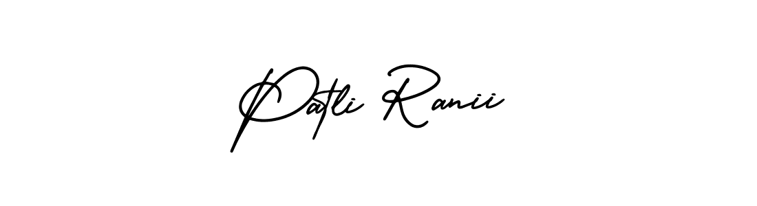 Patli Ranii stylish signature style. Best Handwritten Sign (AmerikaSignatureDemo-Regular) for my name. Handwritten Signature Collection Ideas for my name Patli Ranii. Patli Ranii signature style 3 images and pictures png