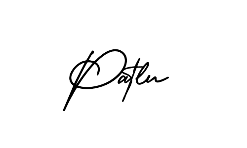 Patlu stylish signature style. Best Handwritten Sign (AmerikaSignatureDemo-Regular) for my name. Handwritten Signature Collection Ideas for my name Patlu. Patlu signature style 3 images and pictures png