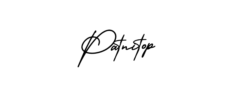 Use a signature maker to create a handwritten signature online. With this signature software, you can design (AmerikaSignatureDemo-Regular) your own signature for name Patnitop. Patnitop signature style 3 images and pictures png
