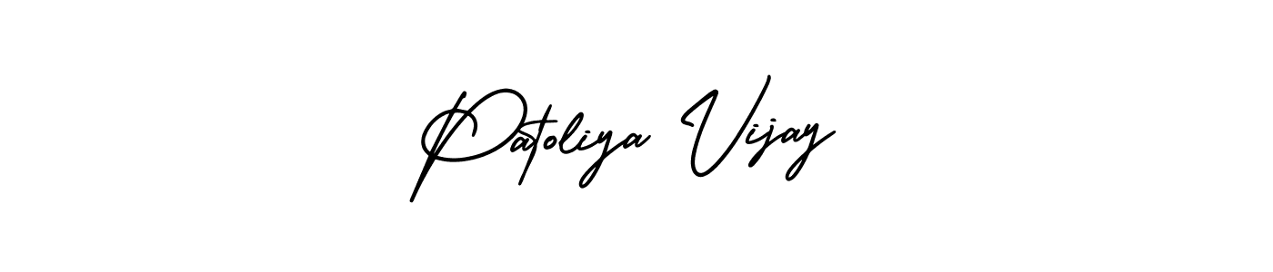 Use a signature maker to create a handwritten signature online. With this signature software, you can design (AmerikaSignatureDemo-Regular) your own signature for name Patoliya Vijay. Patoliya Vijay signature style 3 images and pictures png