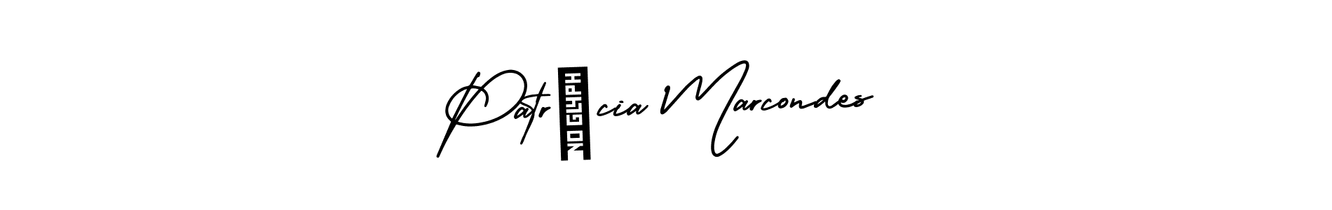 Patrícia Marcondes stylish signature style. Best Handwritten Sign (AmerikaSignatureDemo-Regular) for my name. Handwritten Signature Collection Ideas for my name Patrícia Marcondes. Patrícia Marcondes signature style 3 images and pictures png