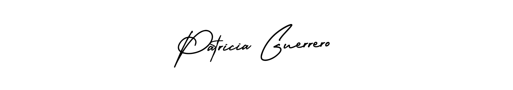 You should practise on your own different ways (AmerikaSignatureDemo-Regular) to write your name (Patricia Guerrero) in signature. don't let someone else do it for you. Patricia Guerrero signature style 3 images and pictures png