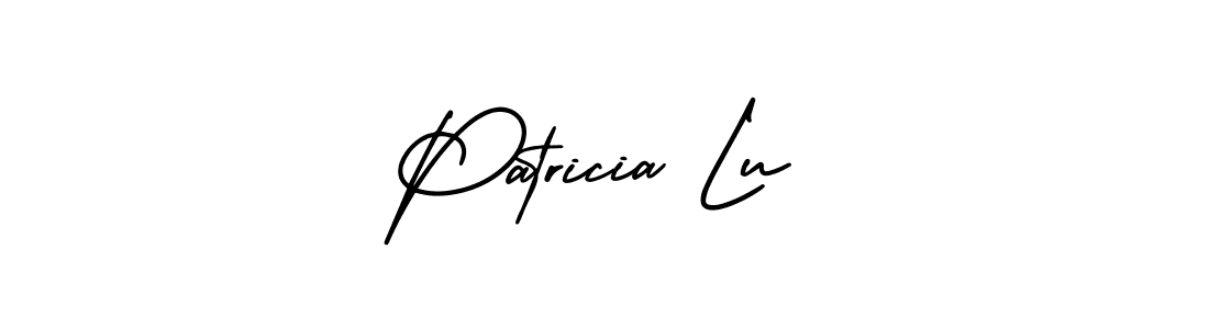 Use a signature maker to create a handwritten signature online. With this signature software, you can design (AmerikaSignatureDemo-Regular) your own signature for name Patricia Lu. Patricia Lu signature style 3 images and pictures png