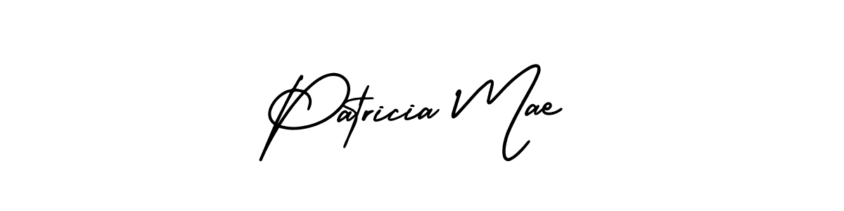 You should practise on your own different ways (AmerikaSignatureDemo-Regular) to write your name (Patricia Mae) in signature. don't let someone else do it for you. Patricia Mae signature style 3 images and pictures png