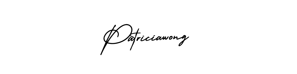 The best way (AmerikaSignatureDemo-Regular) to make a short signature is to pick only two or three words in your name. The name Patriciawong include a total of six letters. For converting this name. Patriciawong signature style 3 images and pictures png