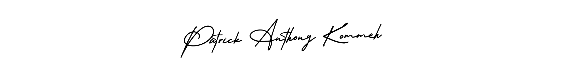 AmerikaSignatureDemo-Regular is a professional signature style that is perfect for those who want to add a touch of class to their signature. It is also a great choice for those who want to make their signature more unique. Get Patrick Anthony Kommeh name to fancy signature for free. Patrick Anthony Kommeh signature style 3 images and pictures png