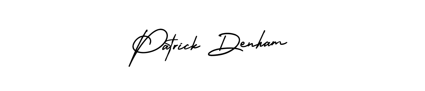 This is the best signature style for the Patrick Denham name. Also you like these signature font (AmerikaSignatureDemo-Regular). Mix name signature. Patrick Denham signature style 3 images and pictures png