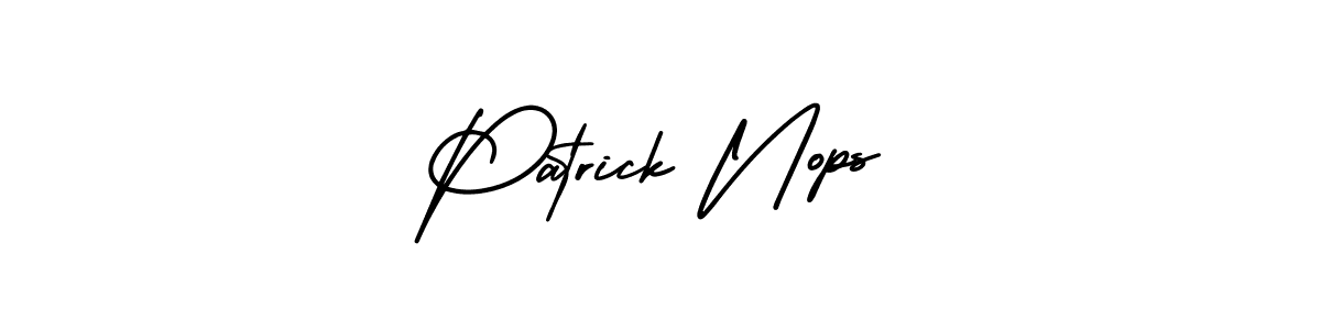 Use a signature maker to create a handwritten signature online. With this signature software, you can design (AmerikaSignatureDemo-Regular) your own signature for name Patrick Nops. Patrick Nops signature style 3 images and pictures png