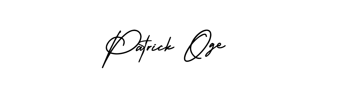 Patrick Oge stylish signature style. Best Handwritten Sign (AmerikaSignatureDemo-Regular) for my name. Handwritten Signature Collection Ideas for my name Patrick Oge. Patrick Oge signature style 3 images and pictures png
