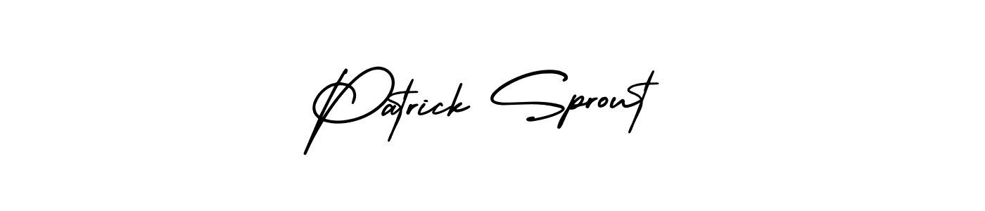 The best way (AmerikaSignatureDemo-Regular) to make a short signature is to pick only two or three words in your name. The name Patrick Sprout include a total of six letters. For converting this name. Patrick Sprout signature style 3 images and pictures png