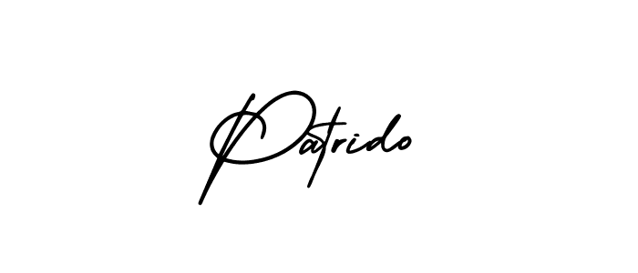 How to Draw Patrido signature style? AmerikaSignatureDemo-Regular is a latest design signature styles for name Patrido. Patrido signature style 3 images and pictures png