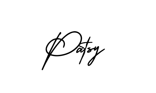 The best way (AmerikaSignatureDemo-Regular) to make a short signature is to pick only two or three words in your name. The name Patsy include a total of six letters. For converting this name. Patsy signature style 3 images and pictures png