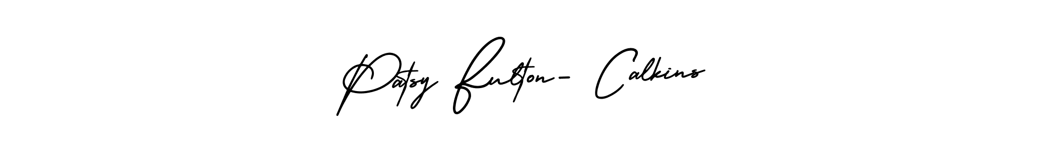 Use a signature maker to create a handwritten signature online. With this signature software, you can design (AmerikaSignatureDemo-Regular) your own signature for name Patsy Fulton- Calkins. Patsy Fulton- Calkins signature style 3 images and pictures png