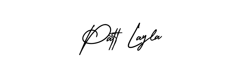 How to make Patt Layla name signature. Use AmerikaSignatureDemo-Regular style for creating short signs online. This is the latest handwritten sign. Patt Layla signature style 3 images and pictures png