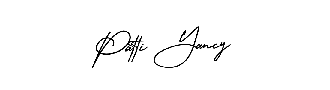 Also You can easily find your signature by using the search form. We will create Patti Yancy name handwritten signature images for you free of cost using AmerikaSignatureDemo-Regular sign style. Patti Yancy signature style 3 images and pictures png