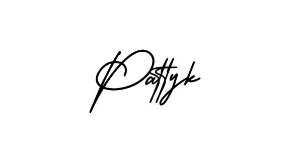 How to make Pattyk signature? AmerikaSignatureDemo-Regular is a professional autograph style. Create handwritten signature for Pattyk name. Pattyk signature style 3 images and pictures png