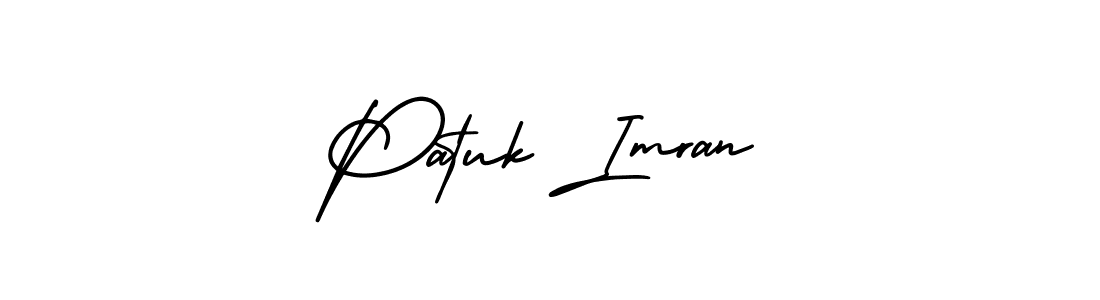 Use a signature maker to create a handwritten signature online. With this signature software, you can design (AmerikaSignatureDemo-Regular) your own signature for name Patuk Imran. Patuk Imran signature style 3 images and pictures png