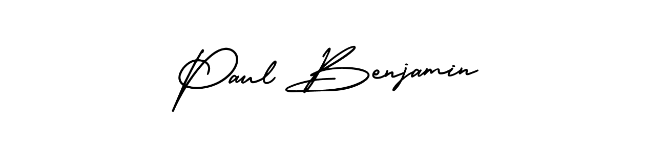 You should practise on your own different ways (AmerikaSignatureDemo-Regular) to write your name (Paul Benjamin) in signature. don't let someone else do it for you. Paul Benjamin signature style 3 images and pictures png