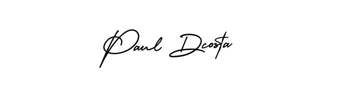 How to make Paul Dcosta name signature. Use AmerikaSignatureDemo-Regular style for creating short signs online. This is the latest handwritten sign. Paul Dcosta signature style 3 images and pictures png