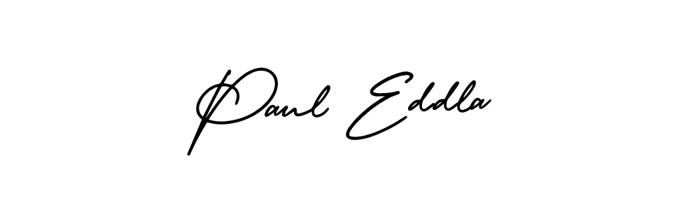 You should practise on your own different ways (AmerikaSignatureDemo-Regular) to write your name (Paul Eddla) in signature. don't let someone else do it for you. Paul Eddla signature style 3 images and pictures png