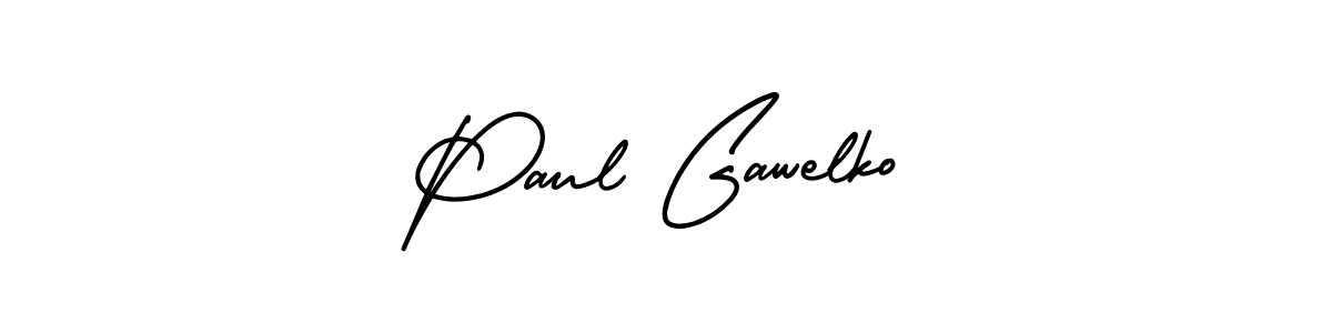 The best way (AmerikaSignatureDemo-Regular) to make a short signature is to pick only two or three words in your name. The name Paul Gawelko include a total of six letters. For converting this name. Paul Gawelko signature style 3 images and pictures png