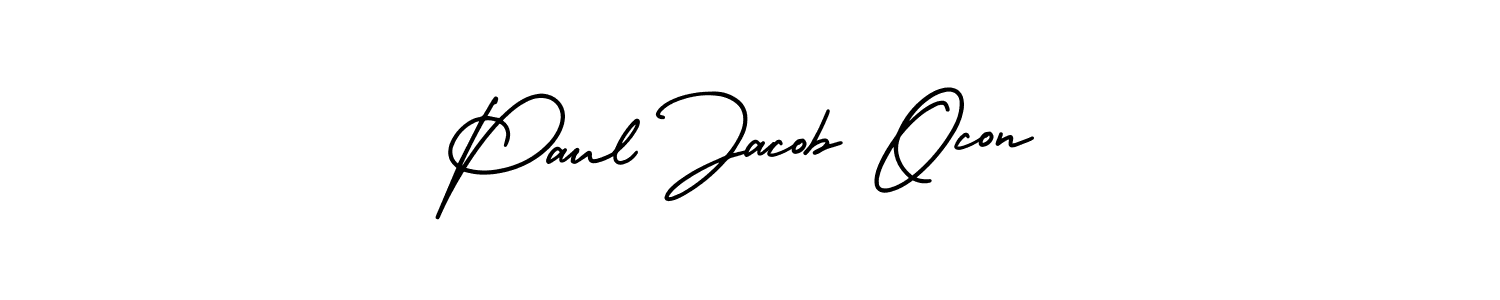 This is the best signature style for the Paul Jacob Ocon name. Also you like these signature font (AmerikaSignatureDemo-Regular). Mix name signature. Paul Jacob Ocon signature style 3 images and pictures png