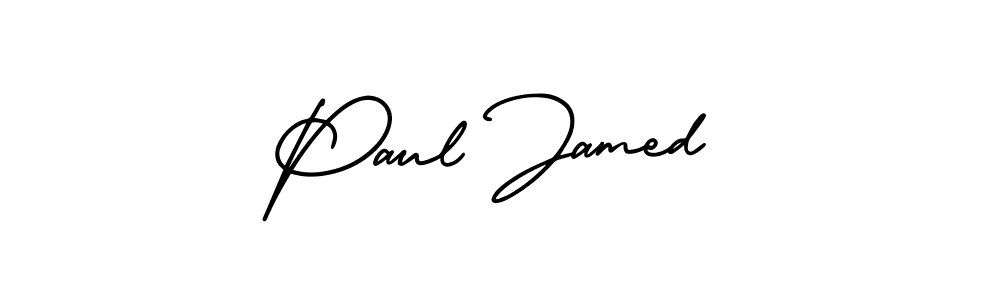 How to make Paul Jamed signature? AmerikaSignatureDemo-Regular is a professional autograph style. Create handwritten signature for Paul Jamed name. Paul Jamed signature style 3 images and pictures png