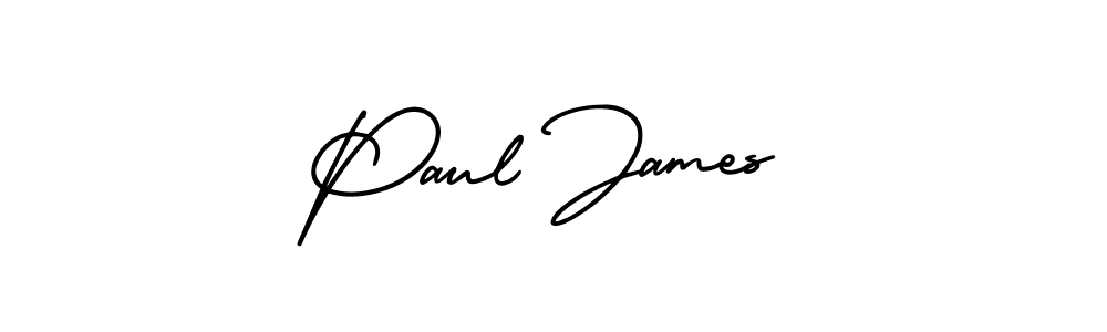 Paul James stylish signature style. Best Handwritten Sign (AmerikaSignatureDemo-Regular) for my name. Handwritten Signature Collection Ideas for my name Paul James. Paul James signature style 3 images and pictures png