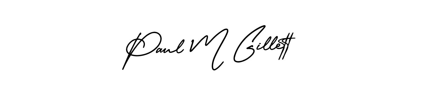 Also we have Paul M Gillett name is the best signature style. Create professional handwritten signature collection using AmerikaSignatureDemo-Regular autograph style. Paul M Gillett signature style 3 images and pictures png