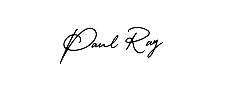 How to make Paul Ray name signature. Use AmerikaSignatureDemo-Regular style for creating short signs online. This is the latest handwritten sign. Paul Ray signature style 3 images and pictures png