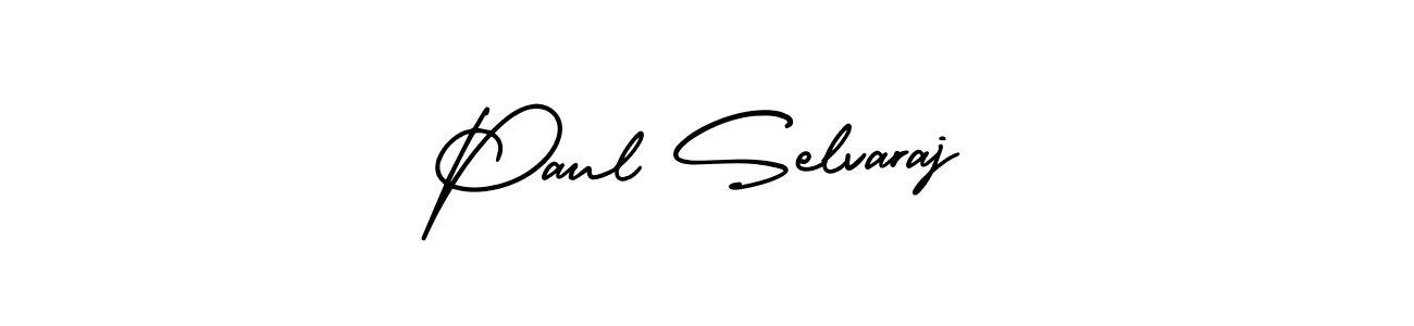 How to make Paul Selvaraj name signature. Use AmerikaSignatureDemo-Regular style for creating short signs online. This is the latest handwritten sign. Paul Selvaraj signature style 3 images and pictures png