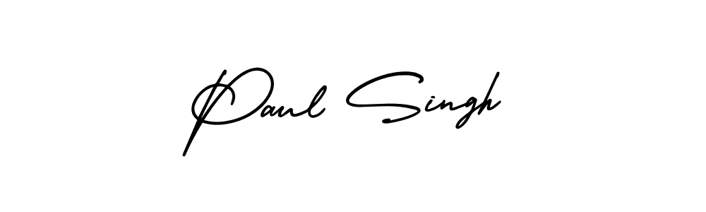 How to Draw Paul Singh signature style? AmerikaSignatureDemo-Regular is a latest design signature styles for name Paul Singh. Paul Singh signature style 3 images and pictures png