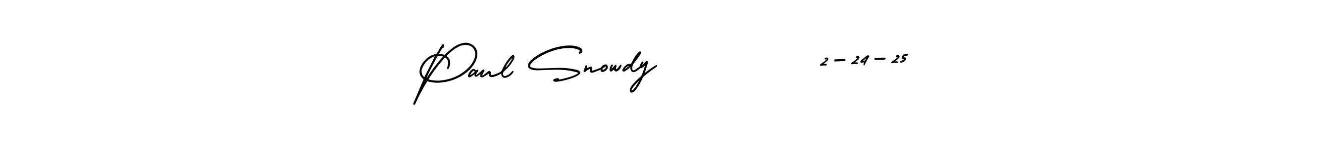 It looks lik you need a new signature style for name Paul Snowdy         2-24-25. Design unique handwritten (AmerikaSignatureDemo-Regular) signature with our free signature maker in just a few clicks. Paul Snowdy         2-24-25 signature style 3 images and pictures png