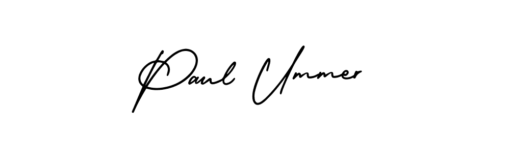 Paul Ummer stylish signature style. Best Handwritten Sign (AmerikaSignatureDemo-Regular) for my name. Handwritten Signature Collection Ideas for my name Paul Ummer. Paul Ummer signature style 3 images and pictures png