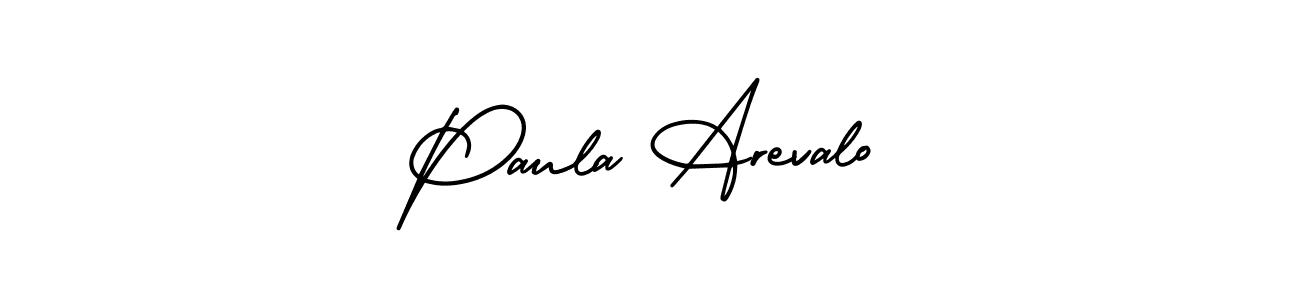 Make a beautiful signature design for name Paula Arevalo. With this signature (AmerikaSignatureDemo-Regular) style, you can create a handwritten signature for free. Paula Arevalo signature style 3 images and pictures png