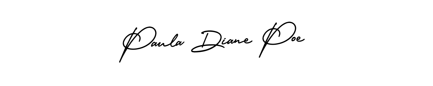 Make a beautiful signature design for name Paula Diane Poe. With this signature (AmerikaSignatureDemo-Regular) style, you can create a handwritten signature for free. Paula Diane Poe signature style 3 images and pictures png